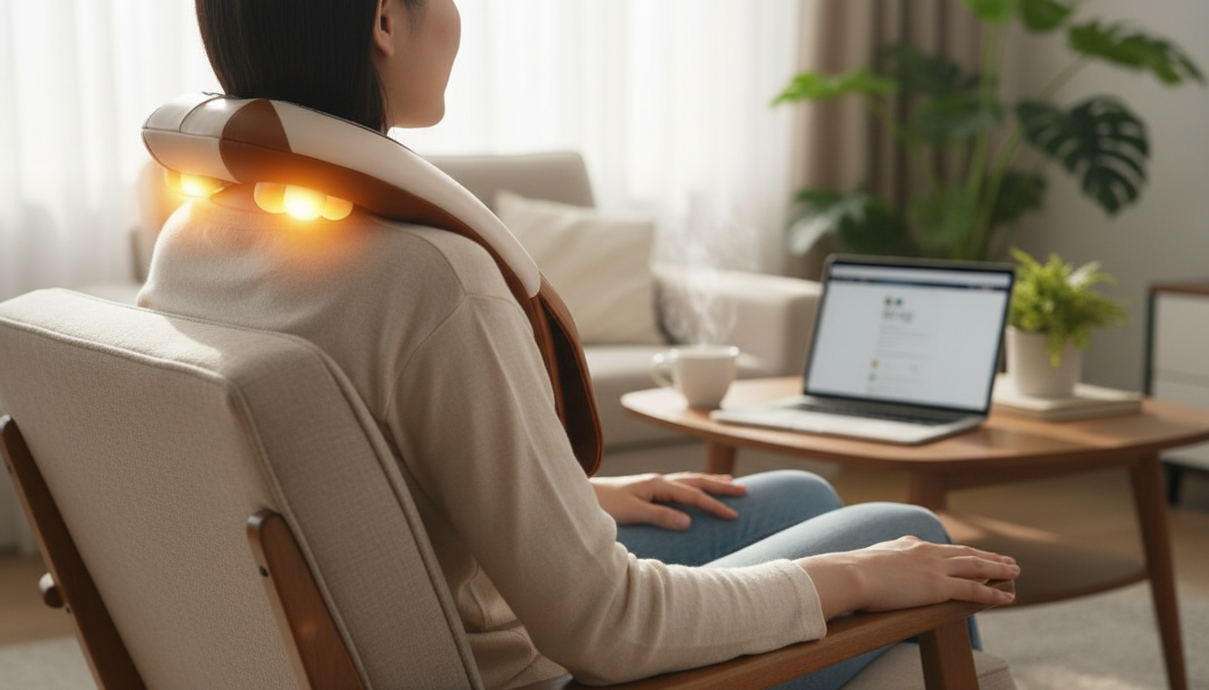 Heated Shiatsu Neck Massager: Infrared 3D Kneading