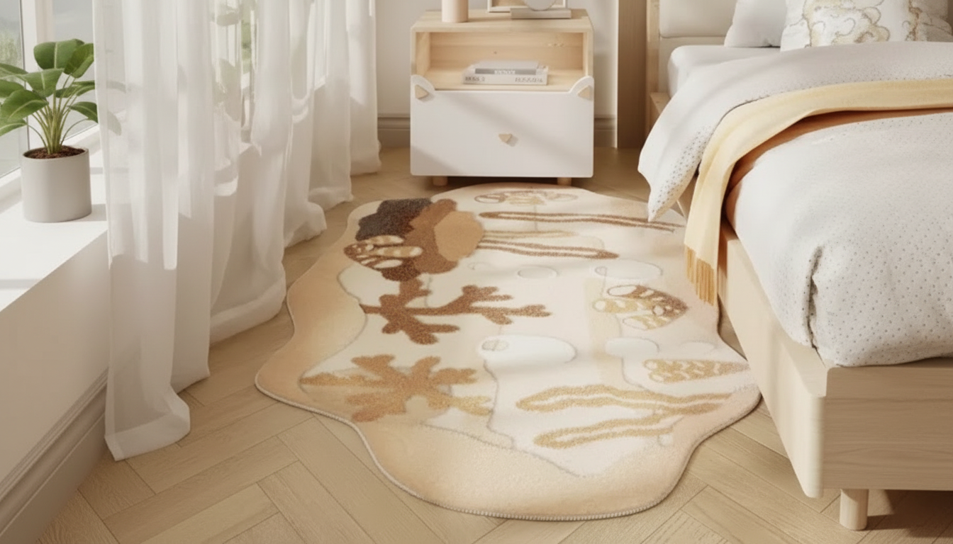 Irregular Shaped Fluffy Rug: Cozy Accent & Easy Styling
