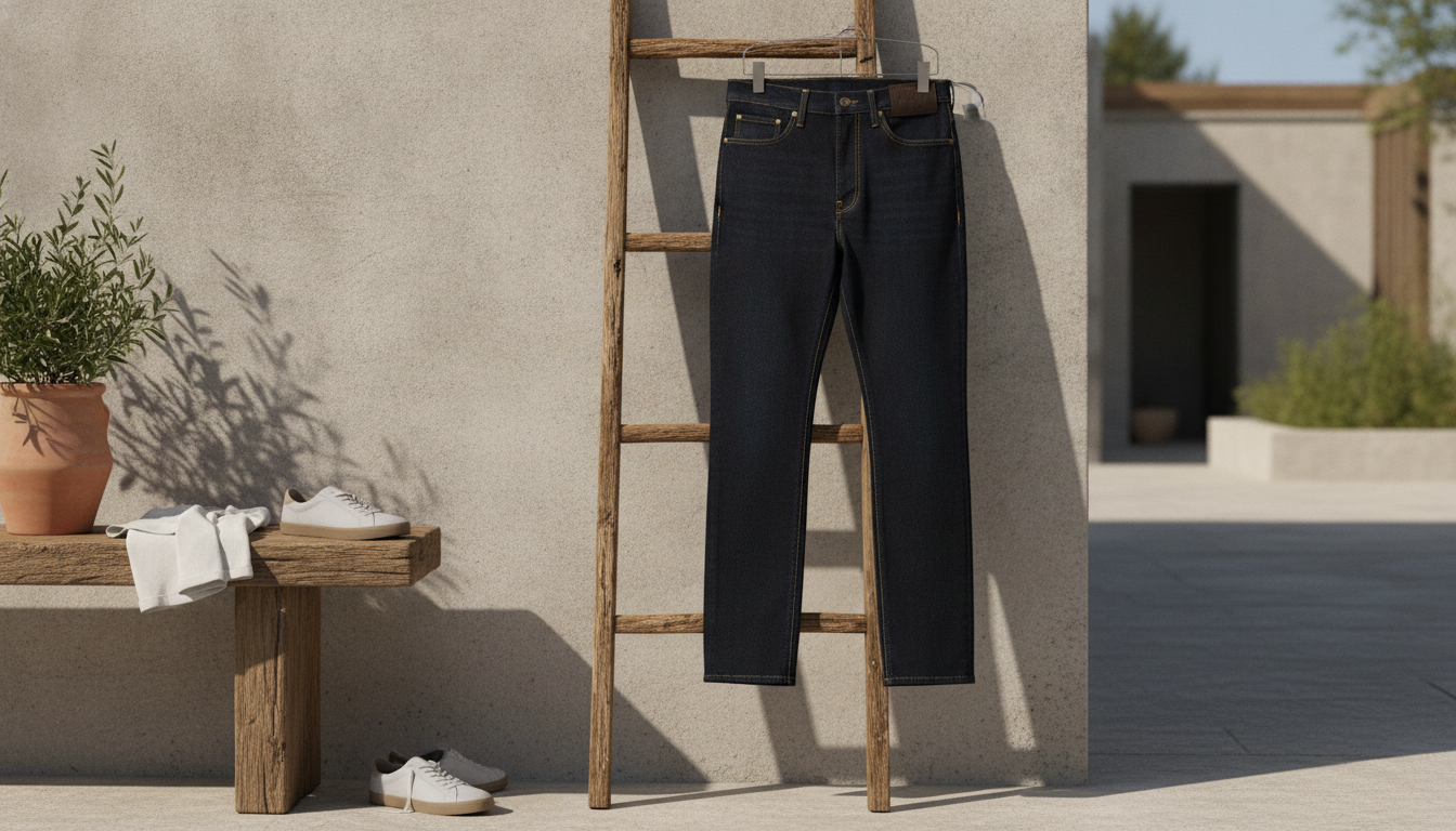 Saint Laurent Straight-Fit Cotton Jeans: Subtle Leather Patch