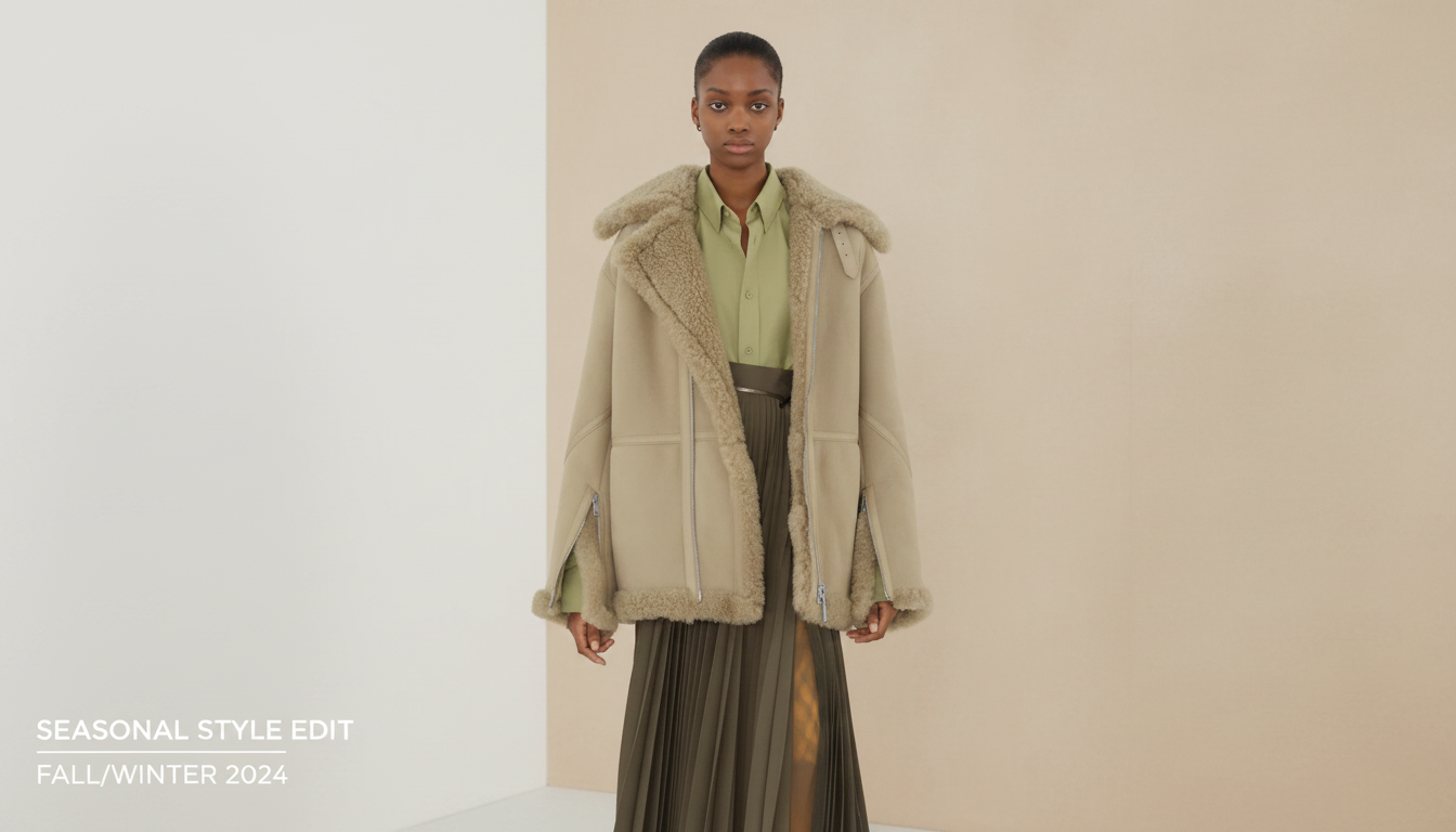 How to Style a Burberry Lambskin Shearling Jacket